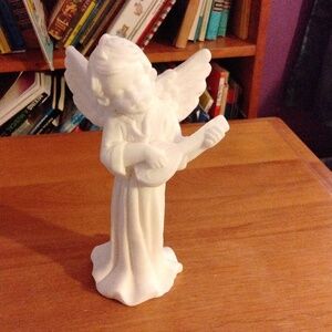 Vtg. RARE ALABASTER ANGEL Italy